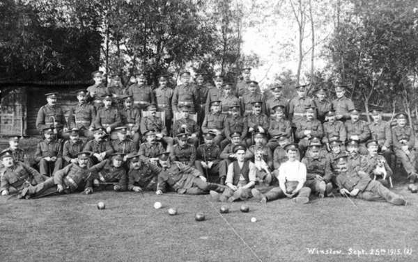 Soldiers on the bowling green